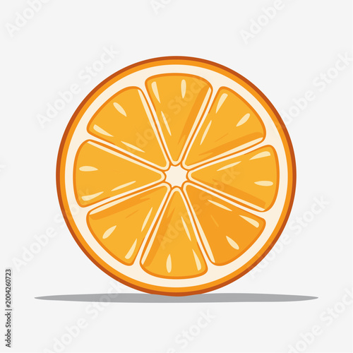 Illustration of a Fresh Orange Slice
