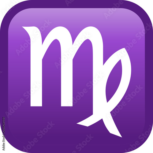 Virgo zodiac sign, vector icon, emoji illustration, isolated on transparent background. 