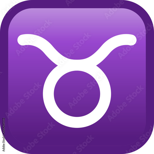 Taurus zodiac sign, vector icon, emoji illustration, isolated on transparent background. 