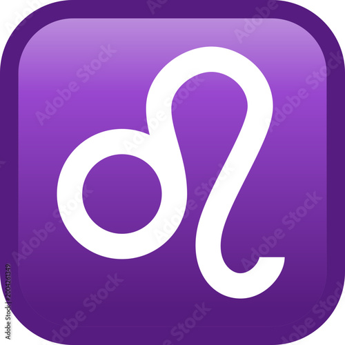 Leo zodiac sign, vector icon, emoji illustration, isolated on transparent background. 