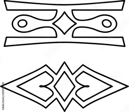 Geometric tribal design patterns