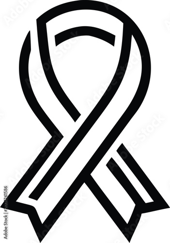Global Awareness Ribbon Sign Representing Solidarity and Support for Critical Issues