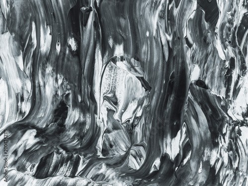 Black and white brush stroke, creative abstract hand painted background, brush texture, acrylic