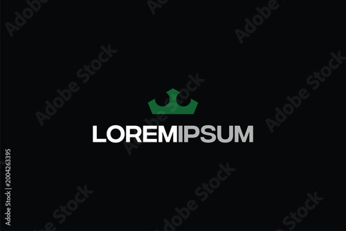 Simple Crown design logo vector template