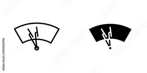 Cuadro en lienzo car windscreen icon on white background, editable stroke svg 10