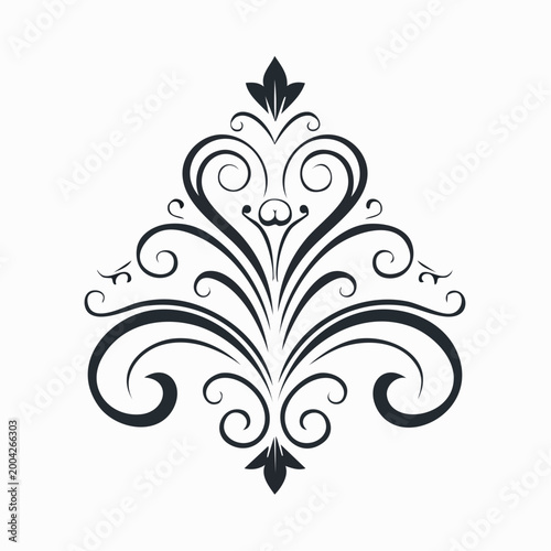 Elegant Swirls and Flourishes Decorative Element