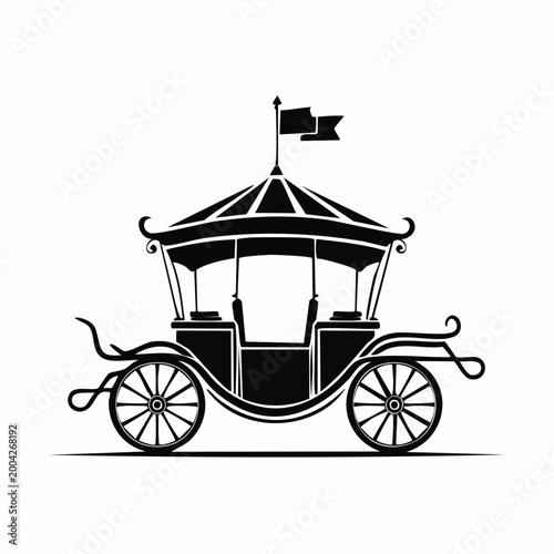 Vintage Carriage Silhouette
