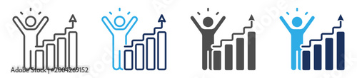motivation icon set multi concept