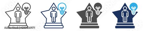 talent icon set multi concept