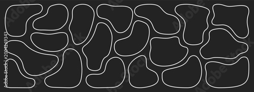 Black and white wavy organic frames.