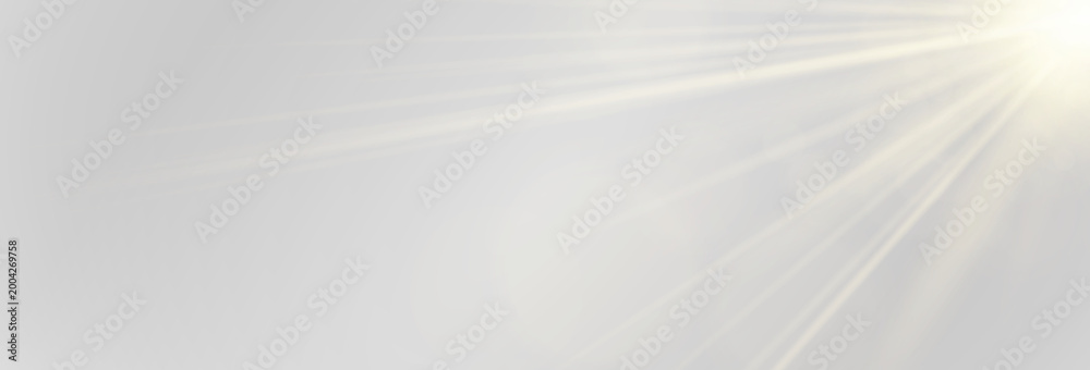 Fototapeta premium Golden sun rays with soft streaks and radiant glossy light. Warm tones create cheerful summer look. Perfect design element for visuals. png
