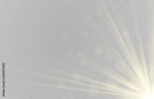 Slika na platnu Soft golden sun rays with elegant haze and gentle streaks