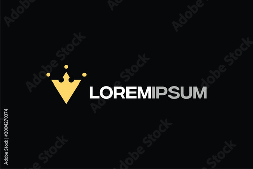 Simple and Abstract Crown logo vector image template