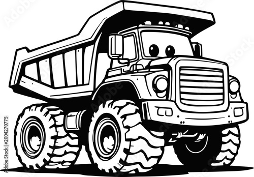  Dump truck SVG, Cartoon Dump truck SVG, Truck SVG