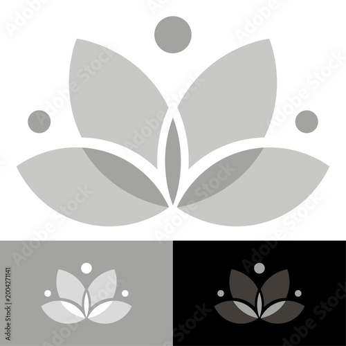 Elegant Floral Lotus Icon – Modern Wellness Spa Branding Design