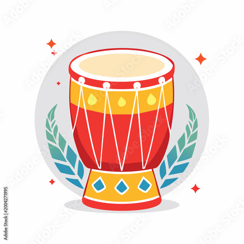African Drum Illustration