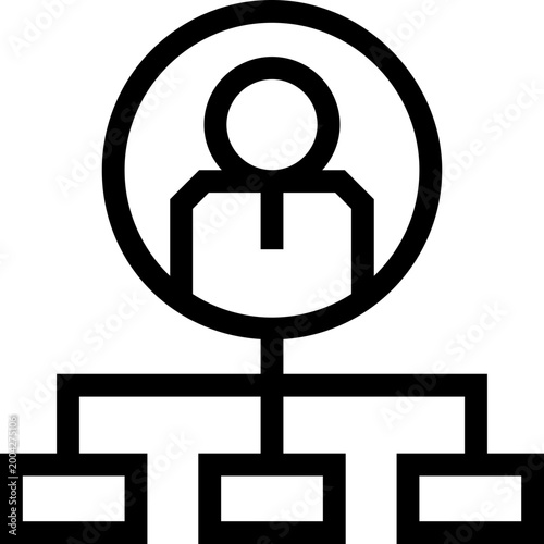 Organization Structure Hierarchy Outline Icon