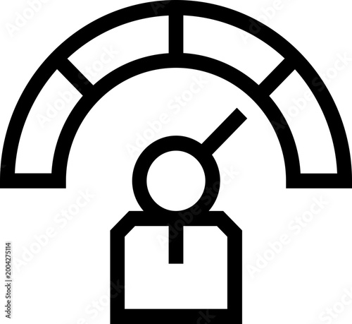 Leadership Performance Outline Icon