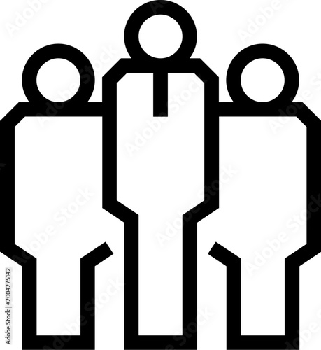 Leadership and People Outline Icon