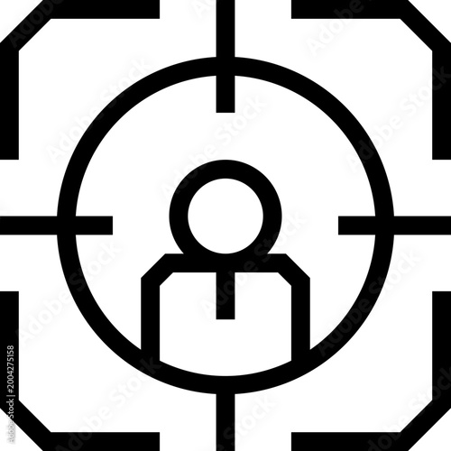 Leadership Target Outline Icon