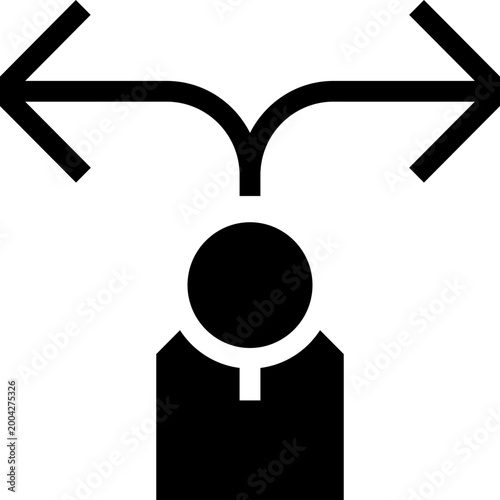 Leader Decision Arrow Icon