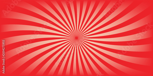 Vászonkép Vintage Japan Red Rising Sun, Sun Ray - Vintage Red Rising Sun Background