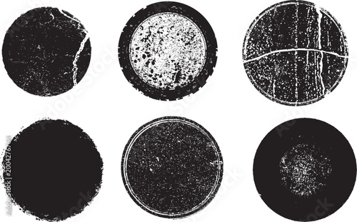 Grunge post Stamps Collection, Circles. Banners, Insignias , Logos, Icons, Labels and Badges Set . vector distress textures.blank shapes.
