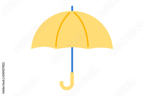 黄色い傘のシンプルなベクターイラスト