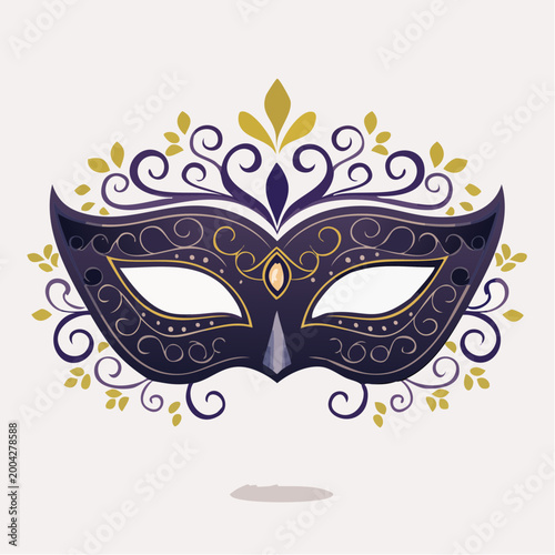 Ornate Masquerade Mask with Decorative Flourishes