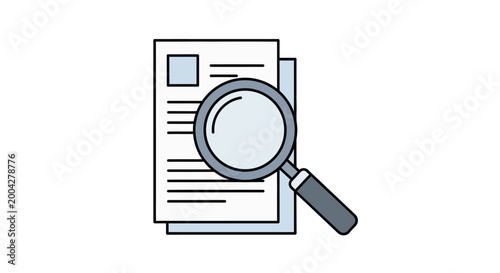 Conceptual Icon for Document Search, Data Review, and Audit Process