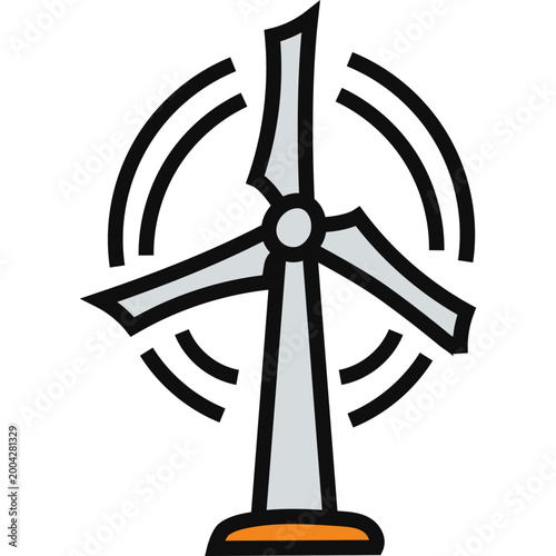 Wind Turbine Renewable Energy Icon
