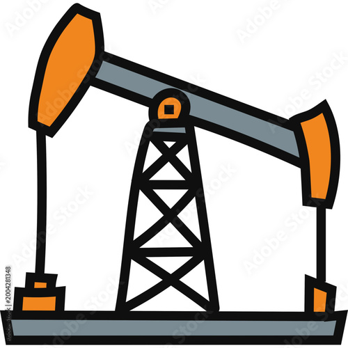 Oil Pump Jack Industrial Icon