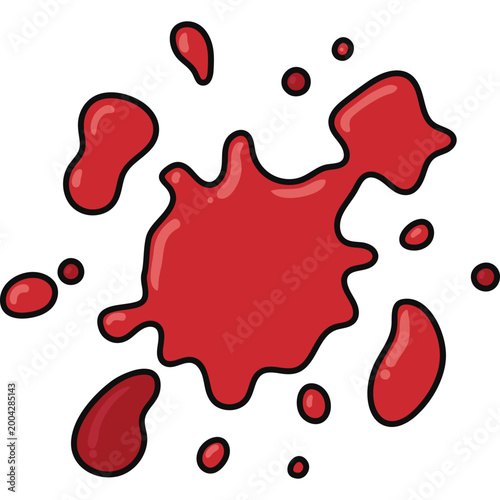 Red Paint Splatter Illustration