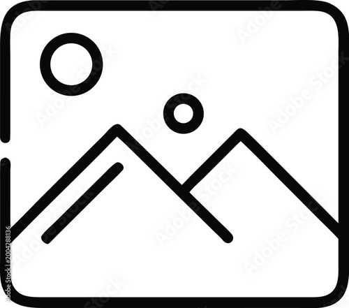 image gallery icon black line art on white background simple graphic design high quality professional detailed modern elegant stylish clean crisp