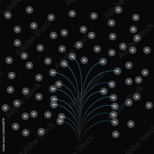 white firework burst PNG. Cyan winter holiday explosion vector illustration 