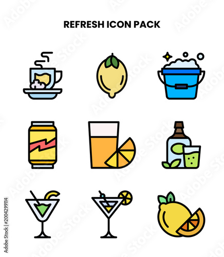 Refresh Lineal Color Icons Pack