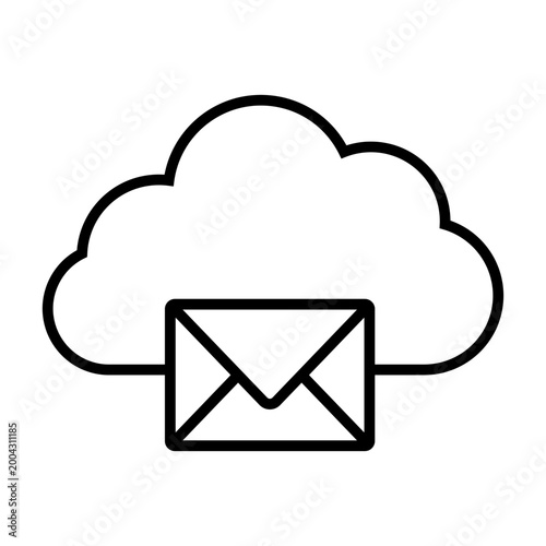 Mail icon vector. Letter Illustration sign. Mail delivery symbol. Mailing list logo.