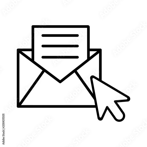 Mail icon vector. Letter Illustration sign. Mail delivery symbol. Mailing list logo.