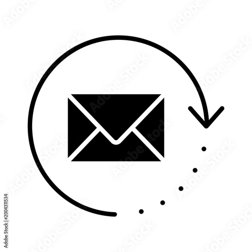 Mail icon vector. Letter Illustration sign. Mail delivery symbol. Mailing list logo.