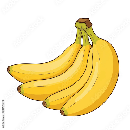 bananas isolated on white background