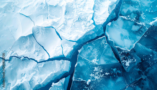cracked polar ice sheet texture with blue gradients