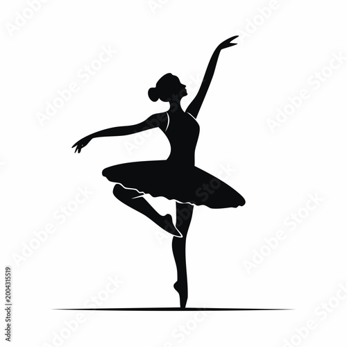 Silhouette of a Ballerina Dancing