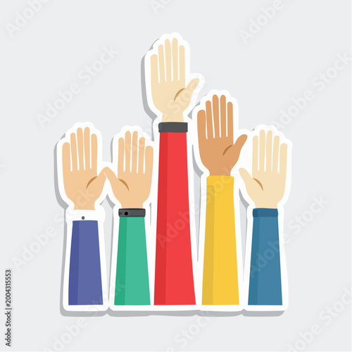 Raised Hands Voting or Answering Questions