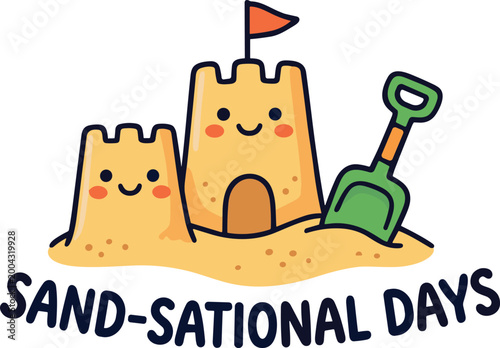 cute cartoon doodle sand sational days spring funny quote