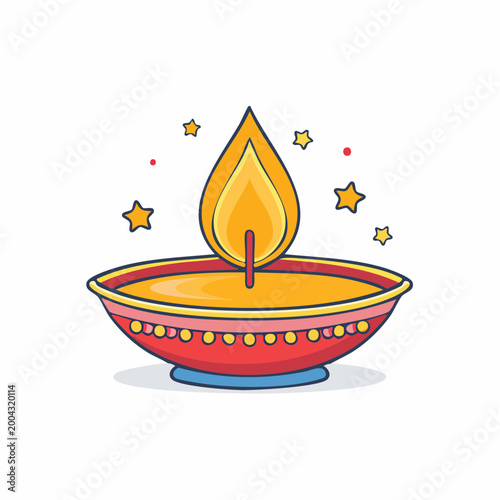 Diwali Lamp Illustration