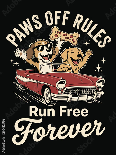 Two dogs in a car.