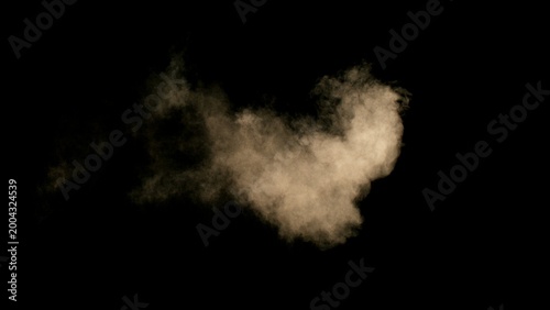 Freeze Motion Shot of Flying Sand Dust