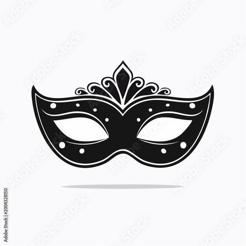 Black Masquerade Mask Icon