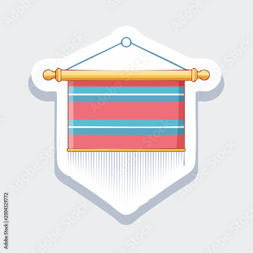 Striped Pennant Banner with Tassels