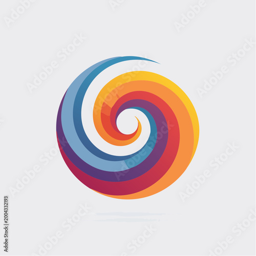 Colorful Swirl Logo Design
